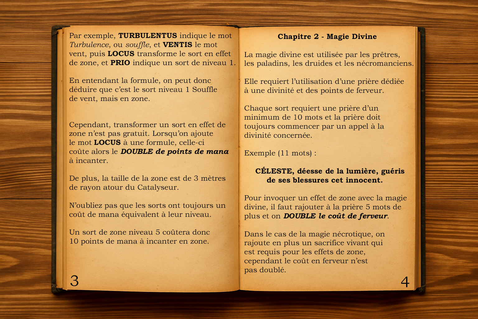Codex Magie pages 3–4